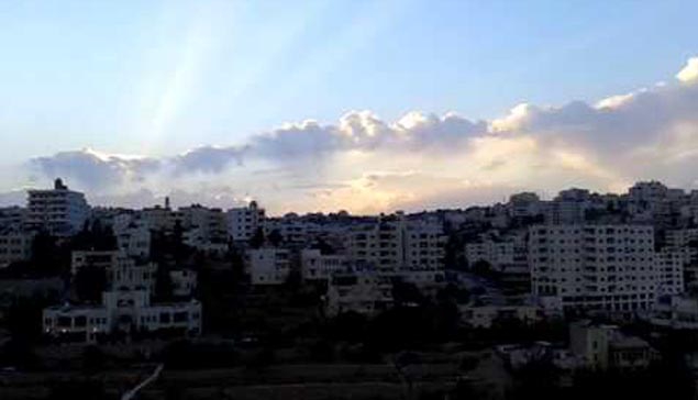 City of ِAl-Doha Bethlehem at sunset